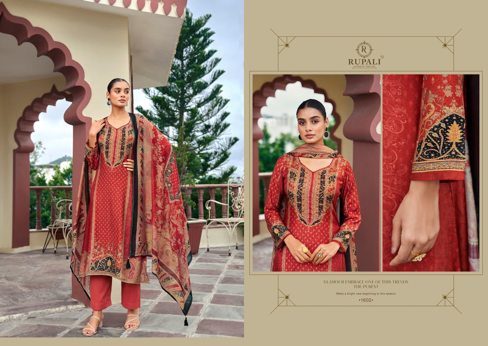 Surbhi Rupali Muslin Pant Style Suits Manufacturer India