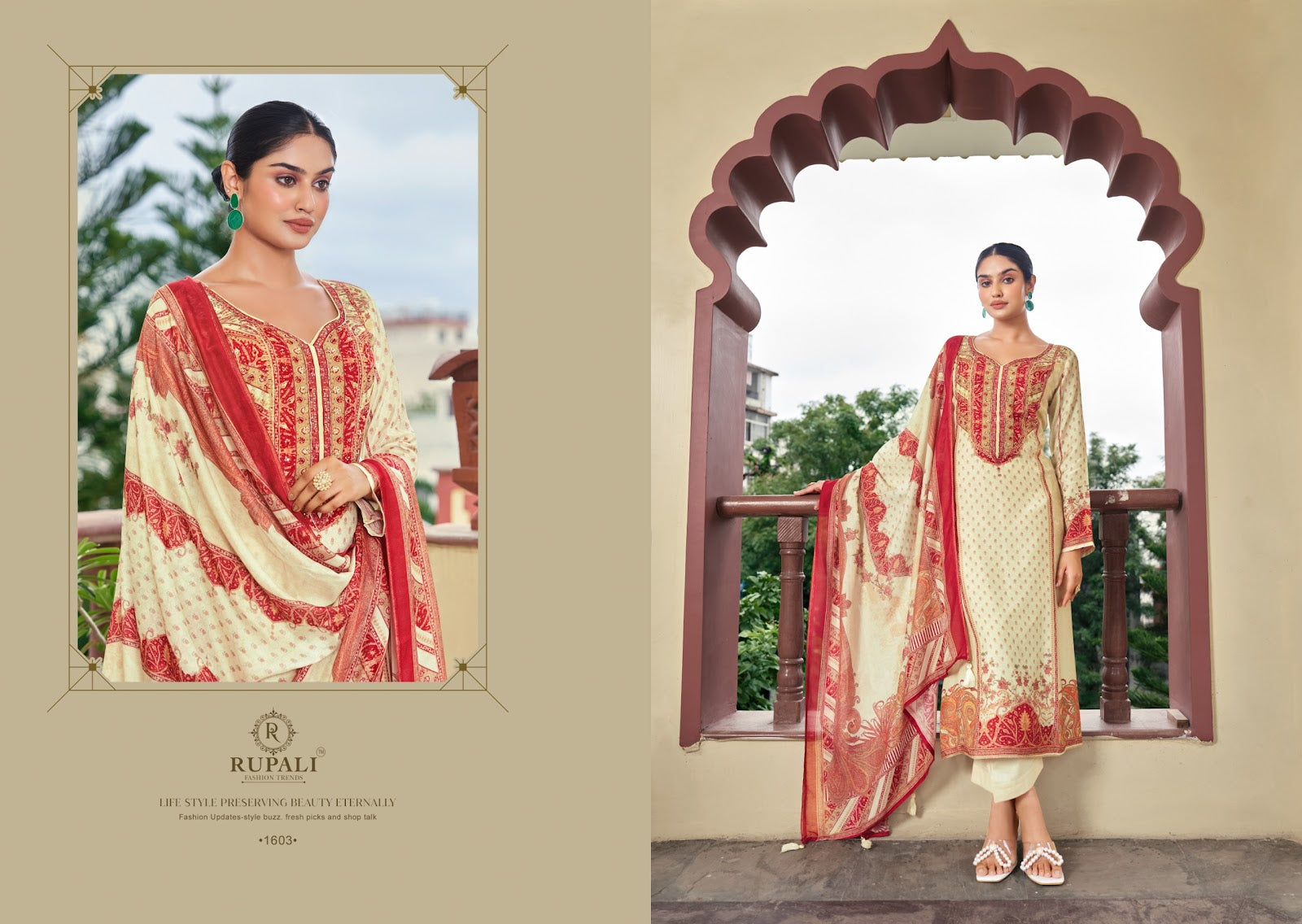 Surbhi Rupali Muslin Pant Style Suits Manufacturer India