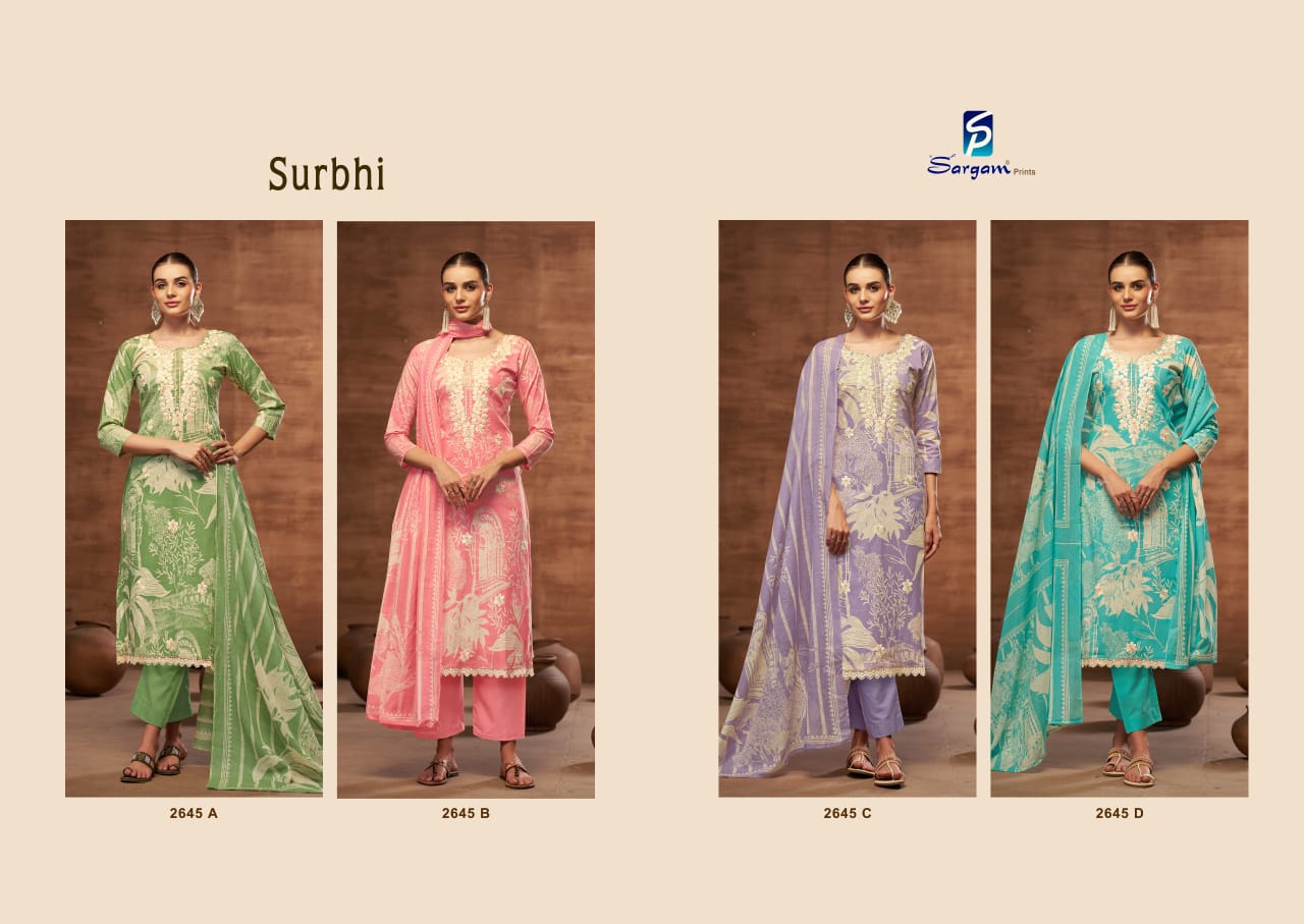 Surbhi Sargam Prints Cambric Pant Style Suits Manufacturer Gujarat