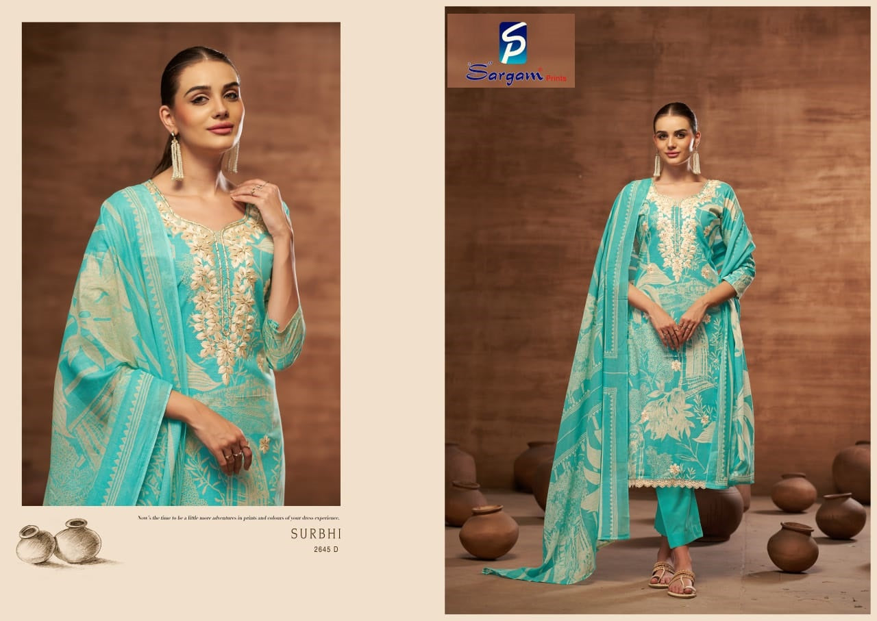 Surbhi Sargam Prints Cambric Pant Style Suits Manufacturer Gujarat