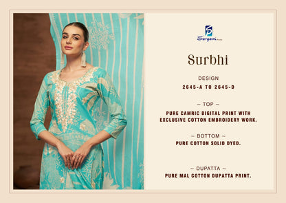 Surbhi Sargam Prints Cambric Pant Style Suits Manufacturer Gujarat
