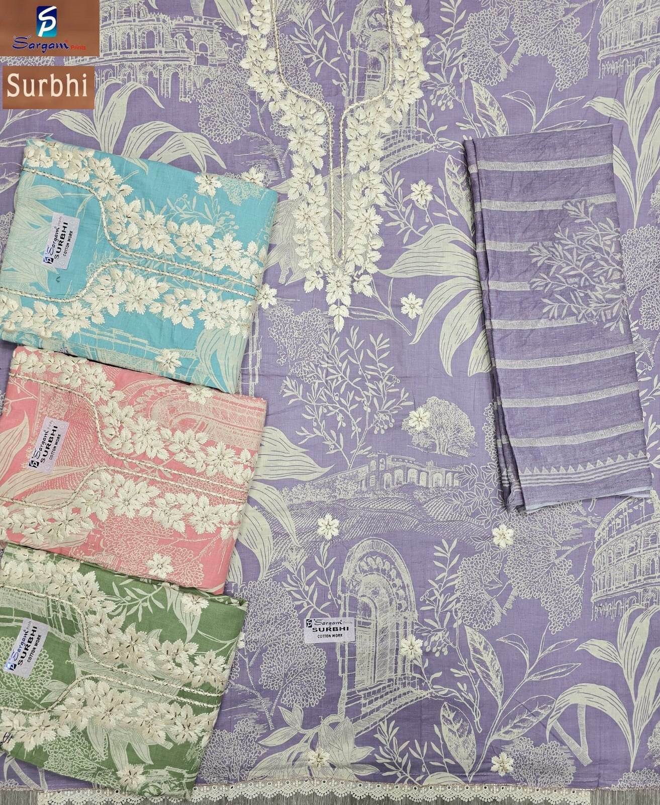 Surbhi Sargam Prints Cambric Pant Style Suits Manufacturer Gujarat