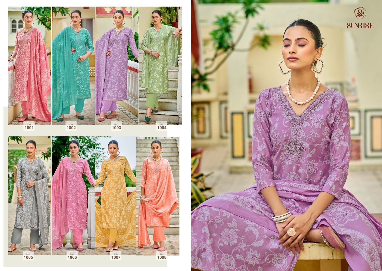 Surbhi Silk Sunrise Modal Silk Pant Style Suits Supplier Ahmedabad