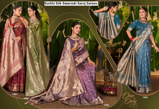 Surbhi Silk Swaroski Saroj Sarees Supplier India