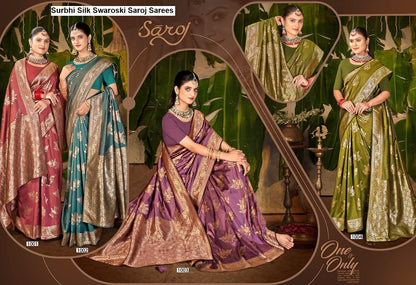 Surbhi Silk Swaroski Saroj Sarees Supplier India
