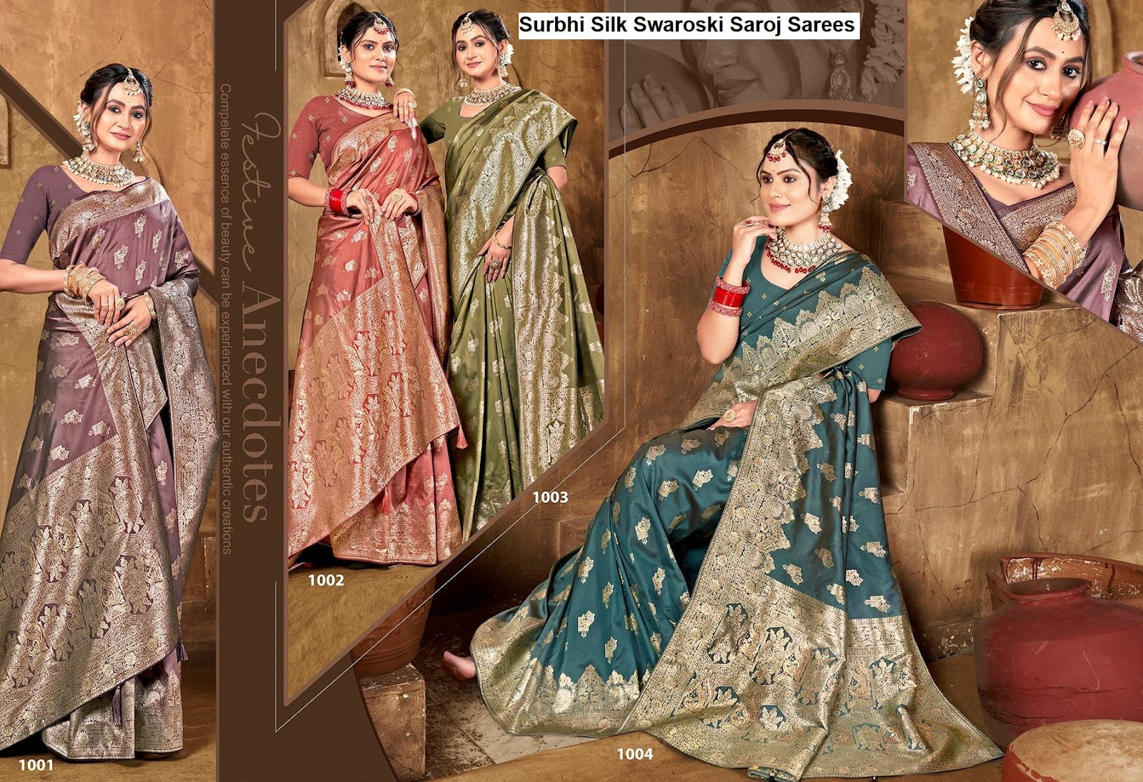 Surbhi Silk Swaroski Saroj Sarees Supplier India