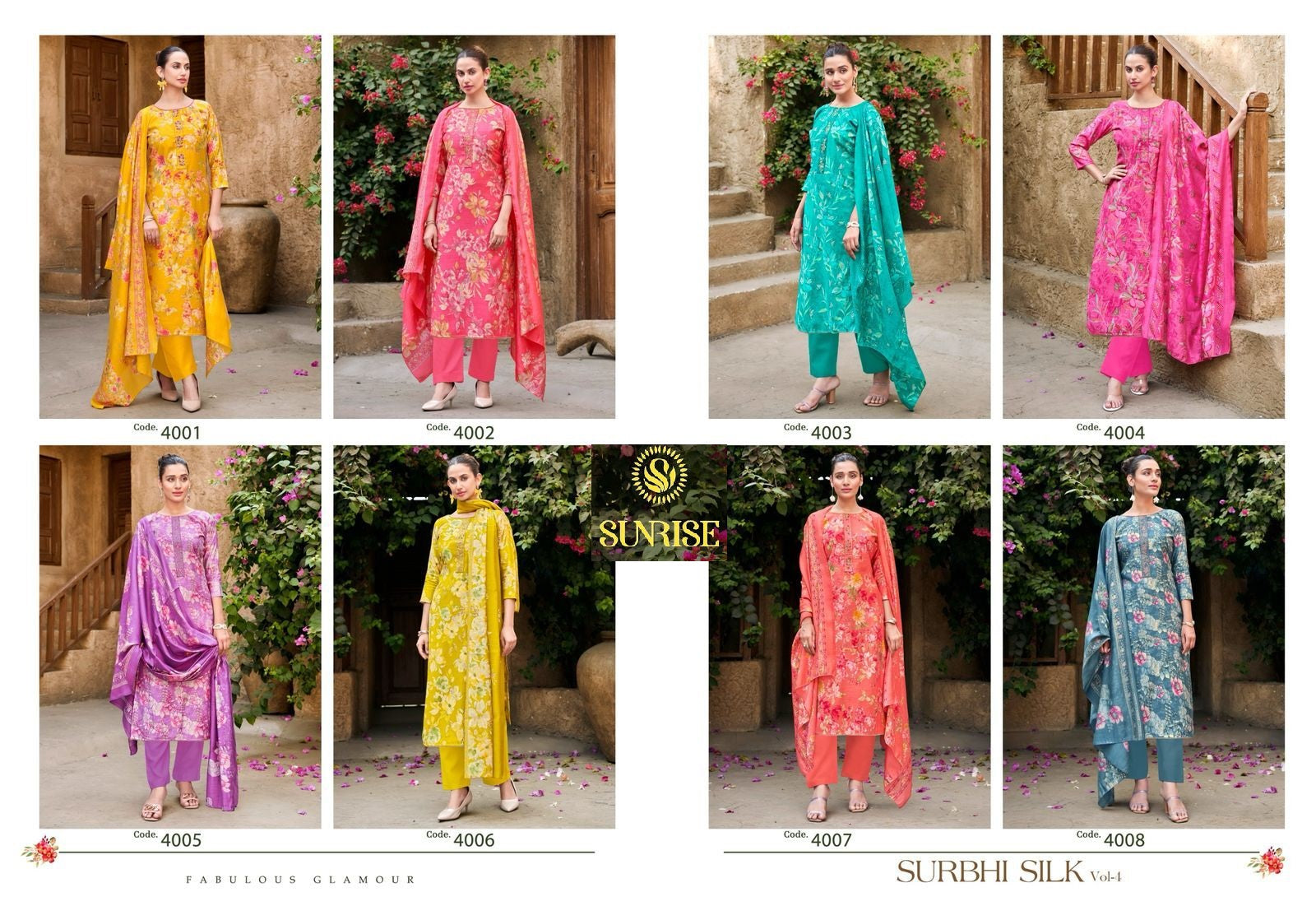 Surbhi Silk Vol 4 Sunrise Modal Silk Pant Style Suits Exporter India