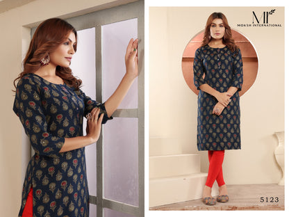 Surbhi Vol 1 5122-5123 Moksh Viscose Muslin Kurtis Supplier India