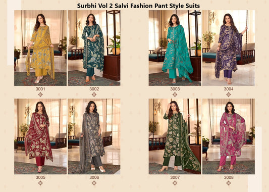 Surbhi Vol 2 Salvi Fashion Jam Silk Pant Style Suits Wholesaler India