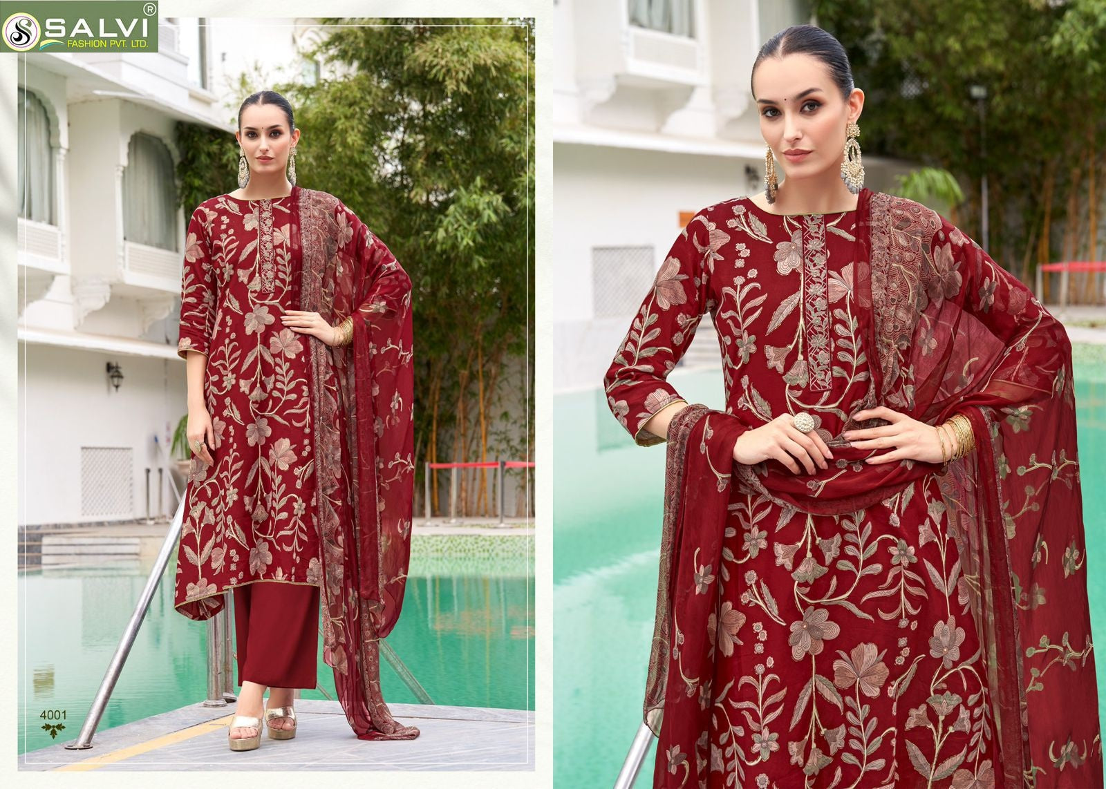 Surbhi Vol 4 Salvi Fashion Jam Silk Pant Style Suits Supplier