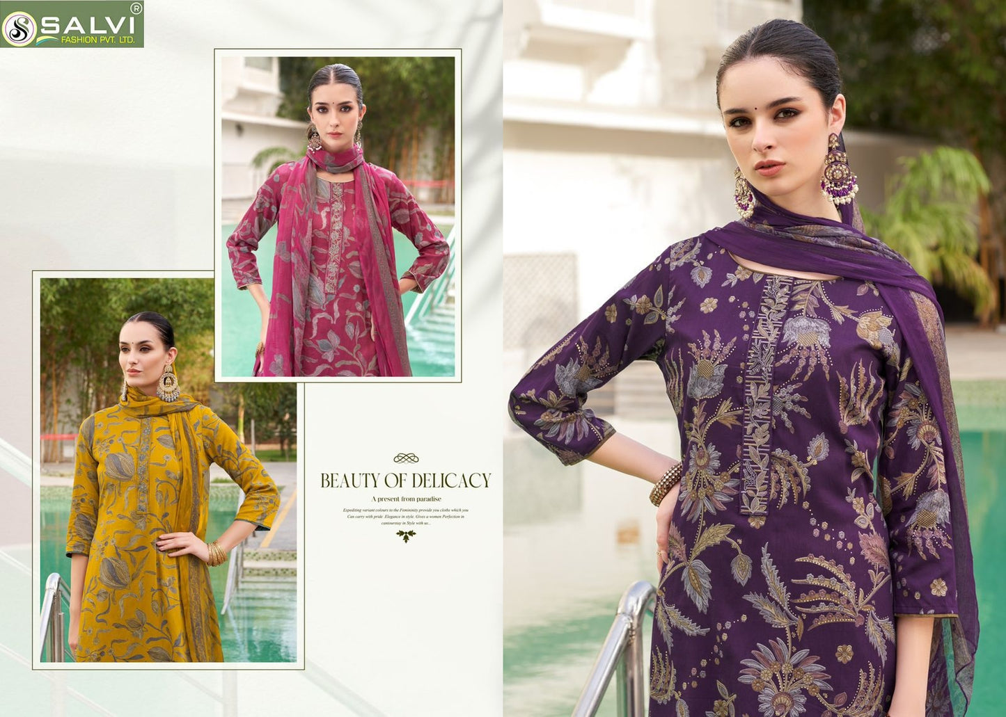 Surbhi Vol 4 Salvi Fashion Jam Silk Pant Style Suits Supplier