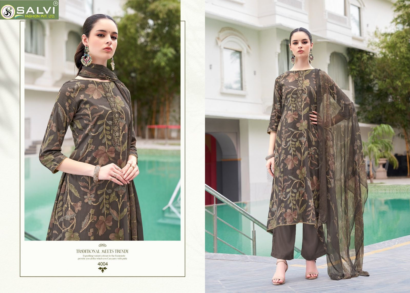 Surbhi Vol 4 Salvi Fashion Jam Silk Pant Style Suits Supplier