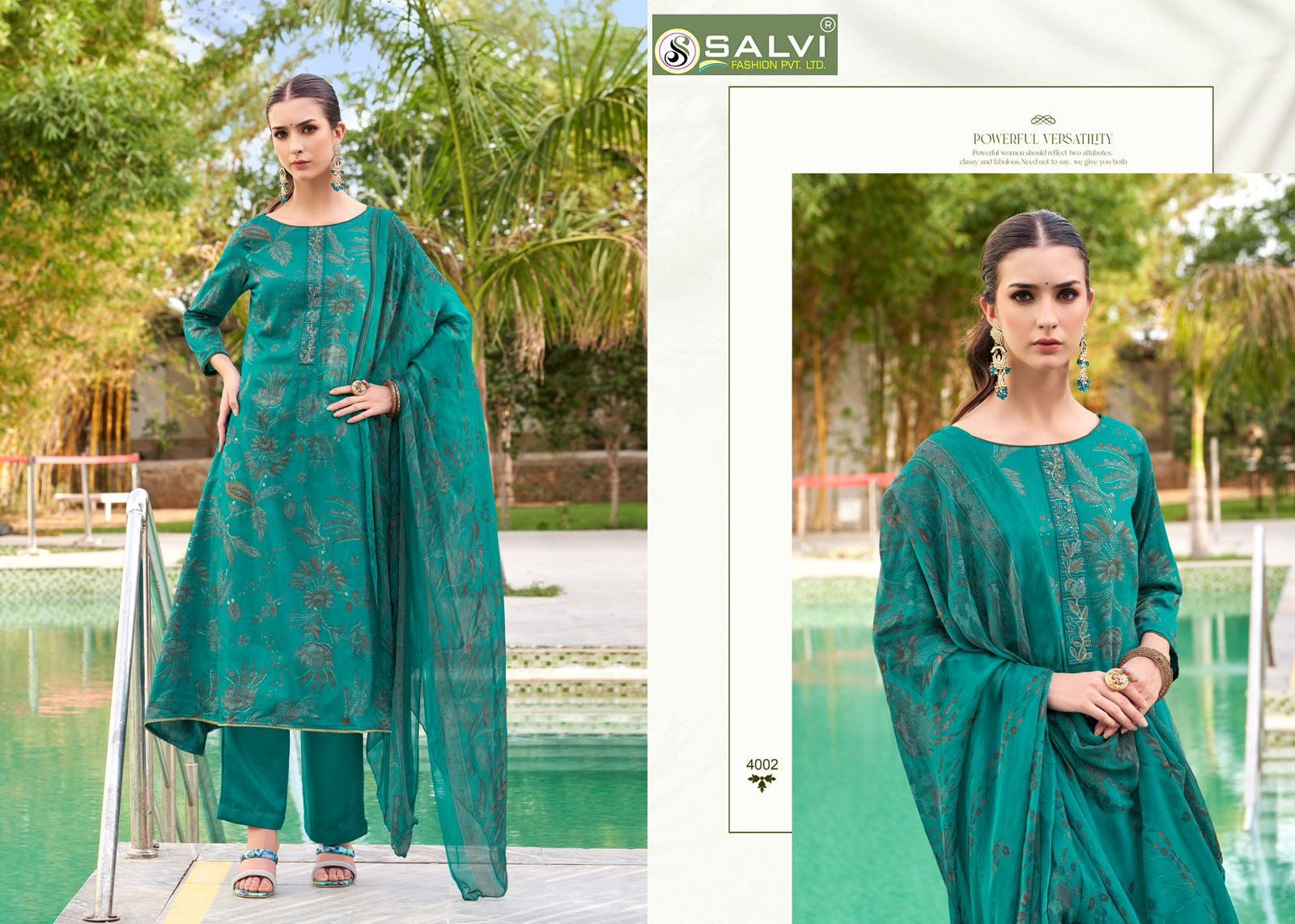 Surbhi Vol 4 Salvi Fashion Jam Silk Pant Style Suits Supplier