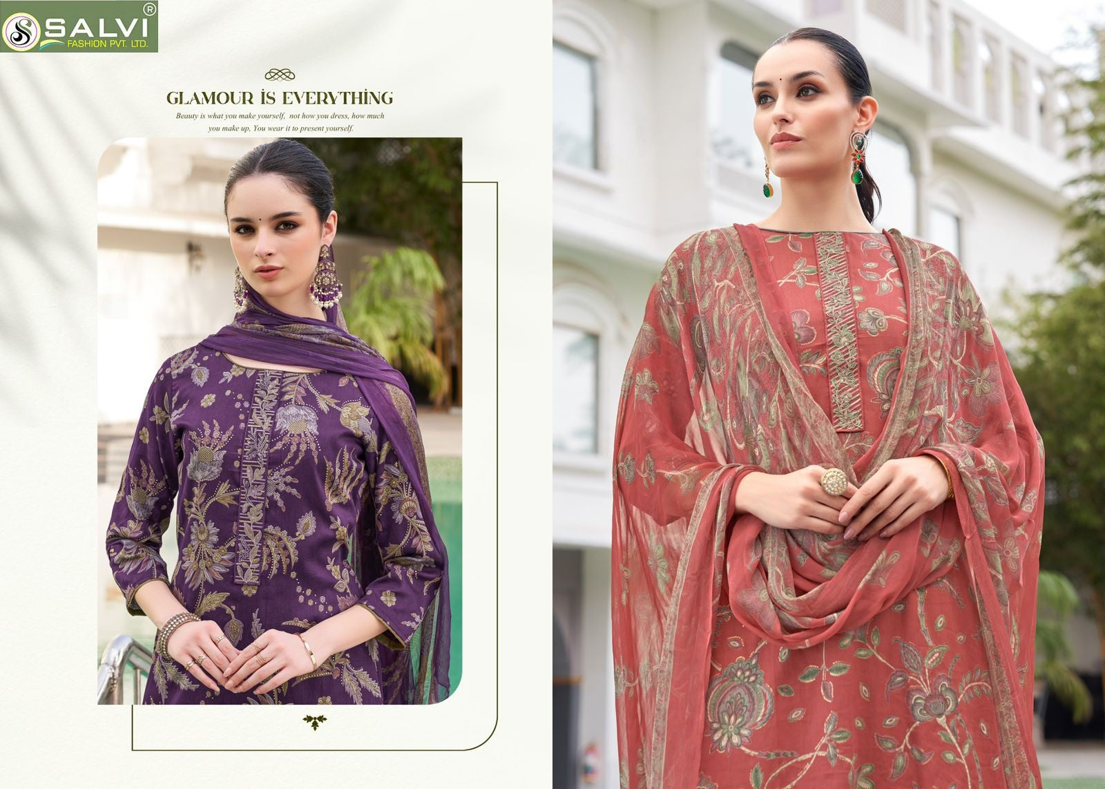 Surbhi Vol 4 Salvi Fashion Jam Silk Pant Style Suits Supplier