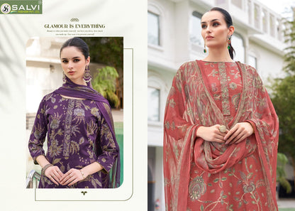 Surbhi Vol 4 Salvi Fashion Jam Silk Pant Style Suits Supplier