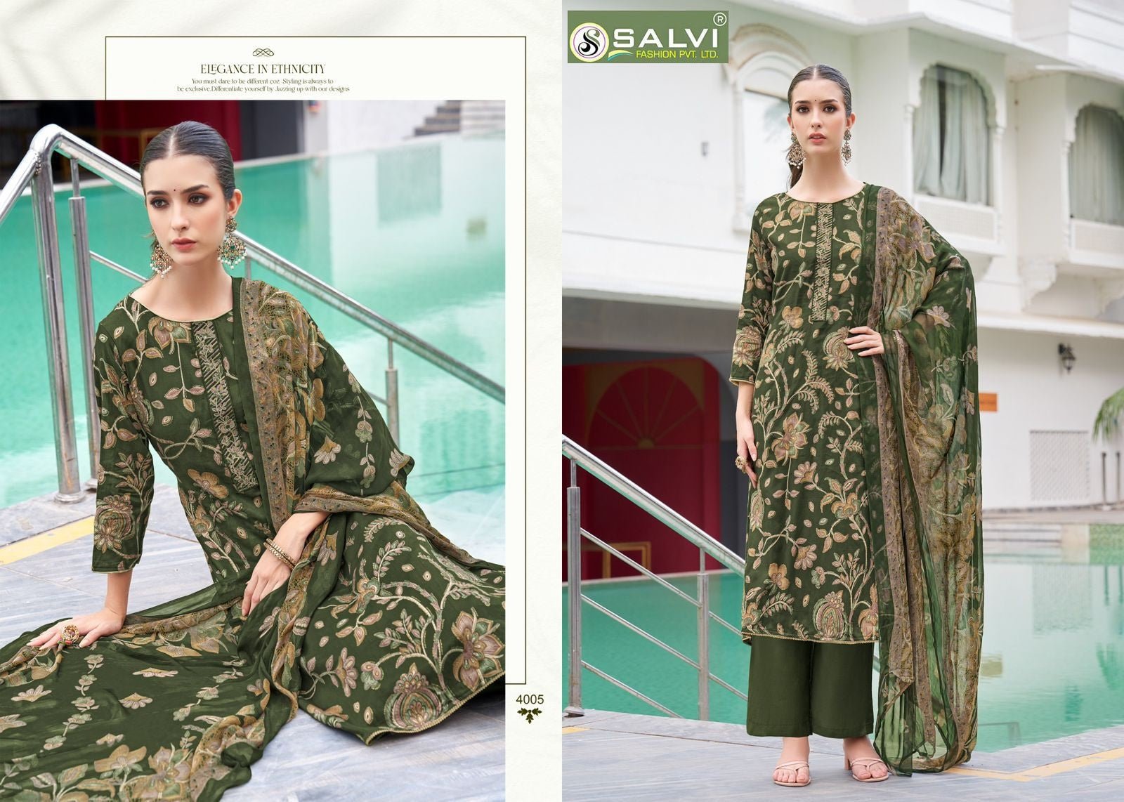 Surbhi Vol 4 Salvi Fashion Jam Silk Pant Style Suits Supplier