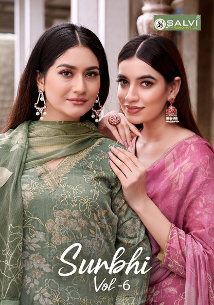 Surbhi Vol 6 Salvi Fashion Jam Silk Pant Style Suits Wholesale Price