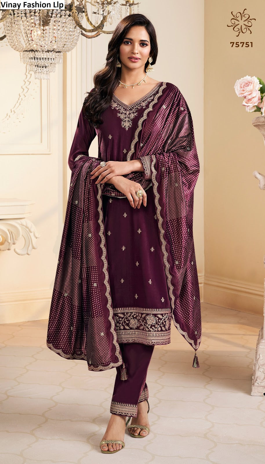 Suri Kuleesh Vinay Fashion Llp Velvet Suits Manufacturer