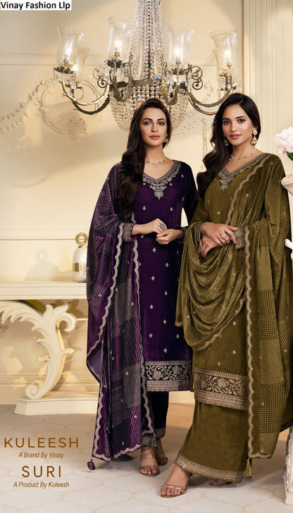 Suri Kuleesh Vinay Fashion Llp Velvet Suits Manufacturer
