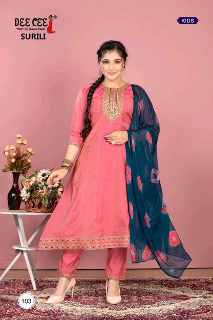 Surili Anarkali Deecee Girls Readymade Pant Suits Wholesale Price