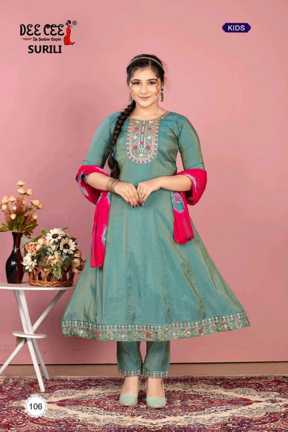 Surili Anarkali Deecee Girls Readymade Pant Suits Wholesale Price