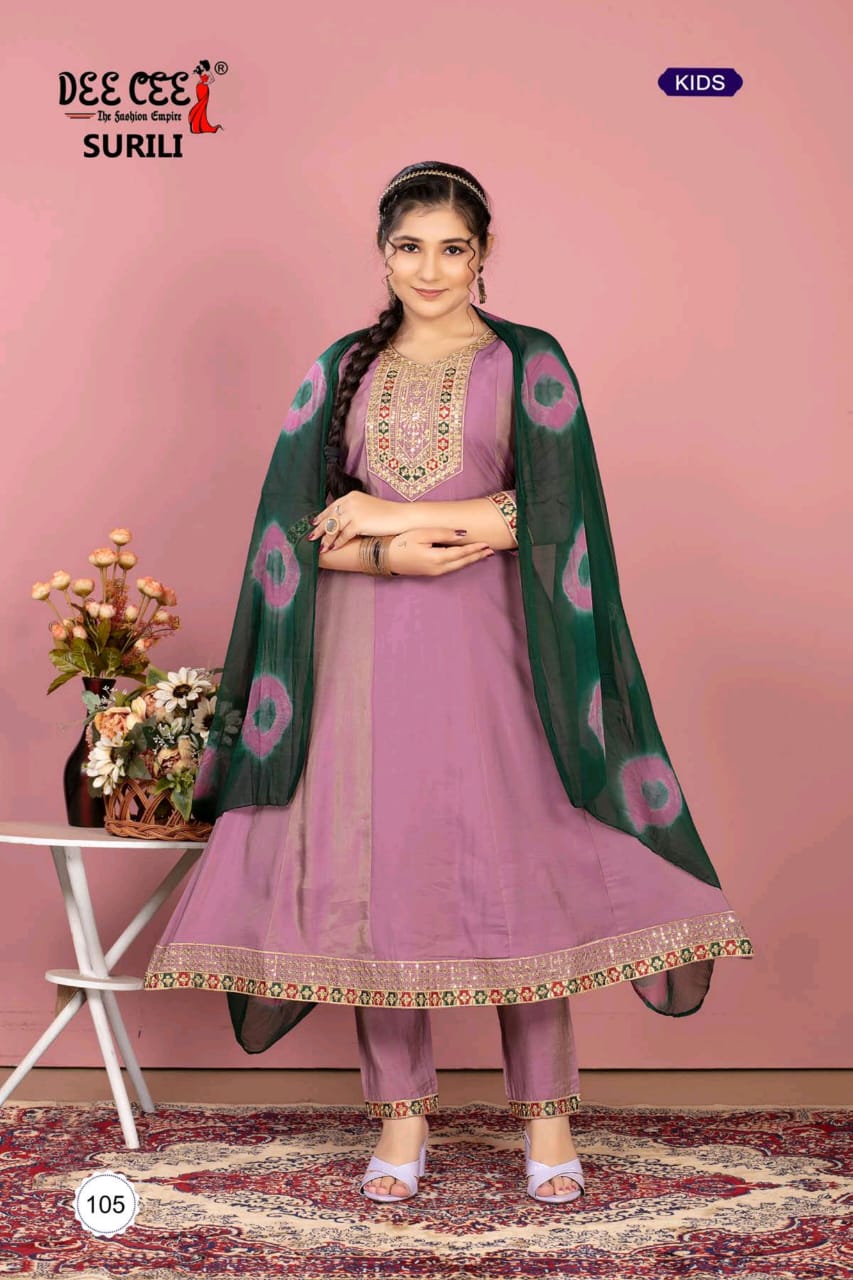 Surili Anarkali Deecee Girls Readymade Pant Suits Wholesale Price
