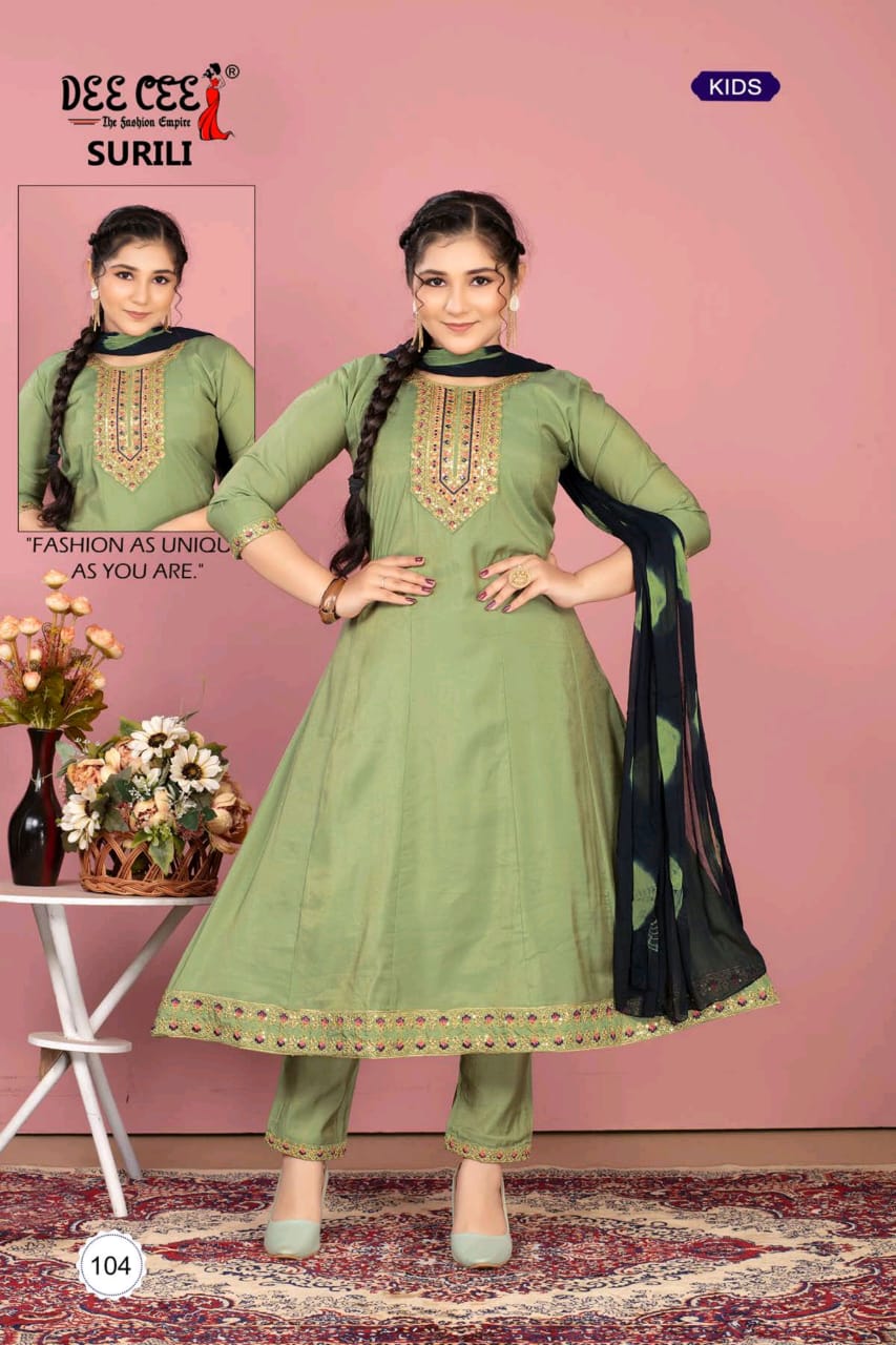 Surili Anarkali Deecee Girls Readymade Pant Suits Wholesale Price