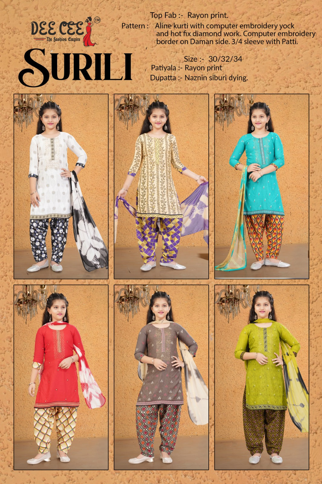 Surili Deecee Rayon Girls Readymade Patiyala Suits Supplier