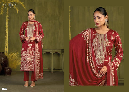 Surkh Kilory Gaji Silk Pant Style Suits Wholesale Price