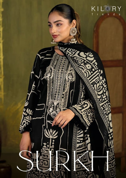 Surkh Kilory Gaji Silk Pant Style Suits Wholesale Price