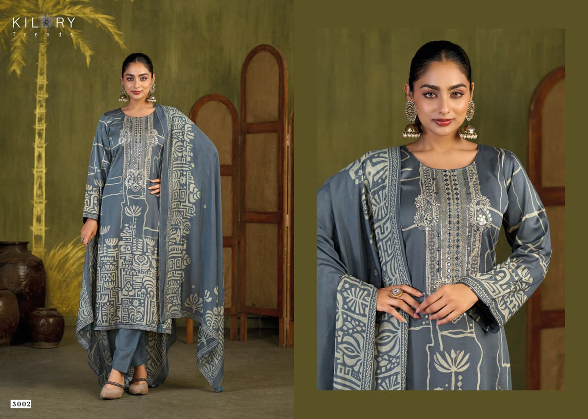 Surkh Kilory Gaji Silk Pant Style Suits Wholesale Price