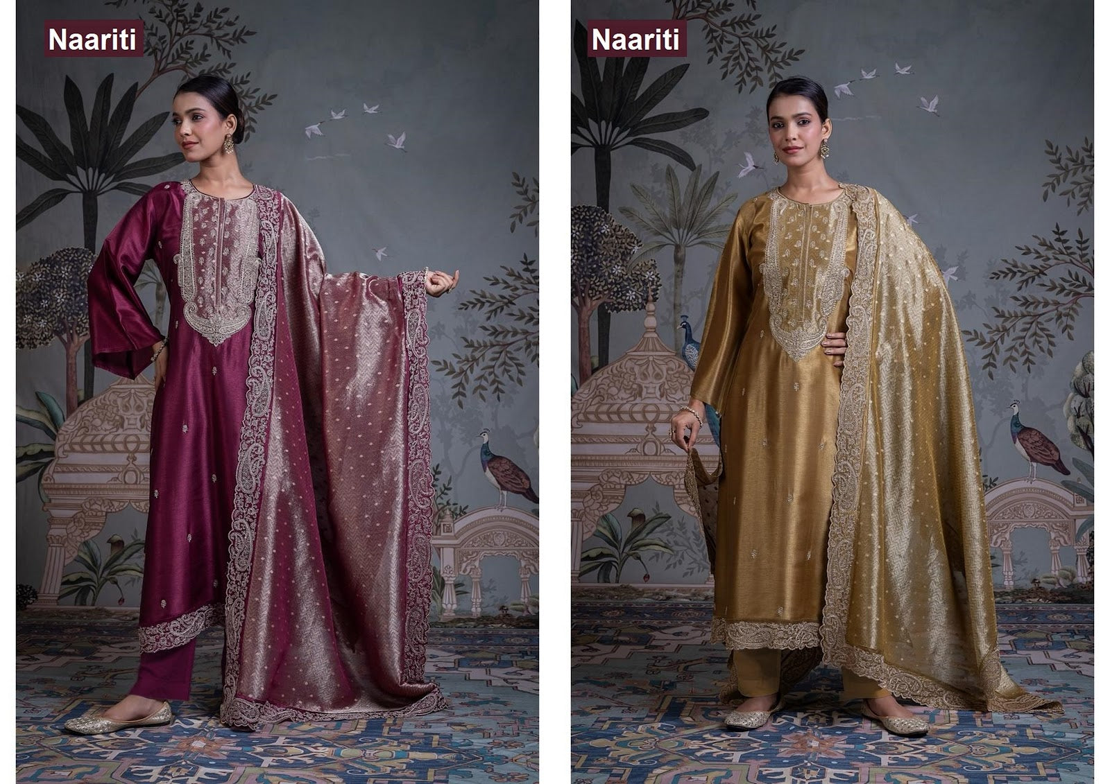 Surkhab 2787 Naariti Silk Pant Style Suits Manufacturer