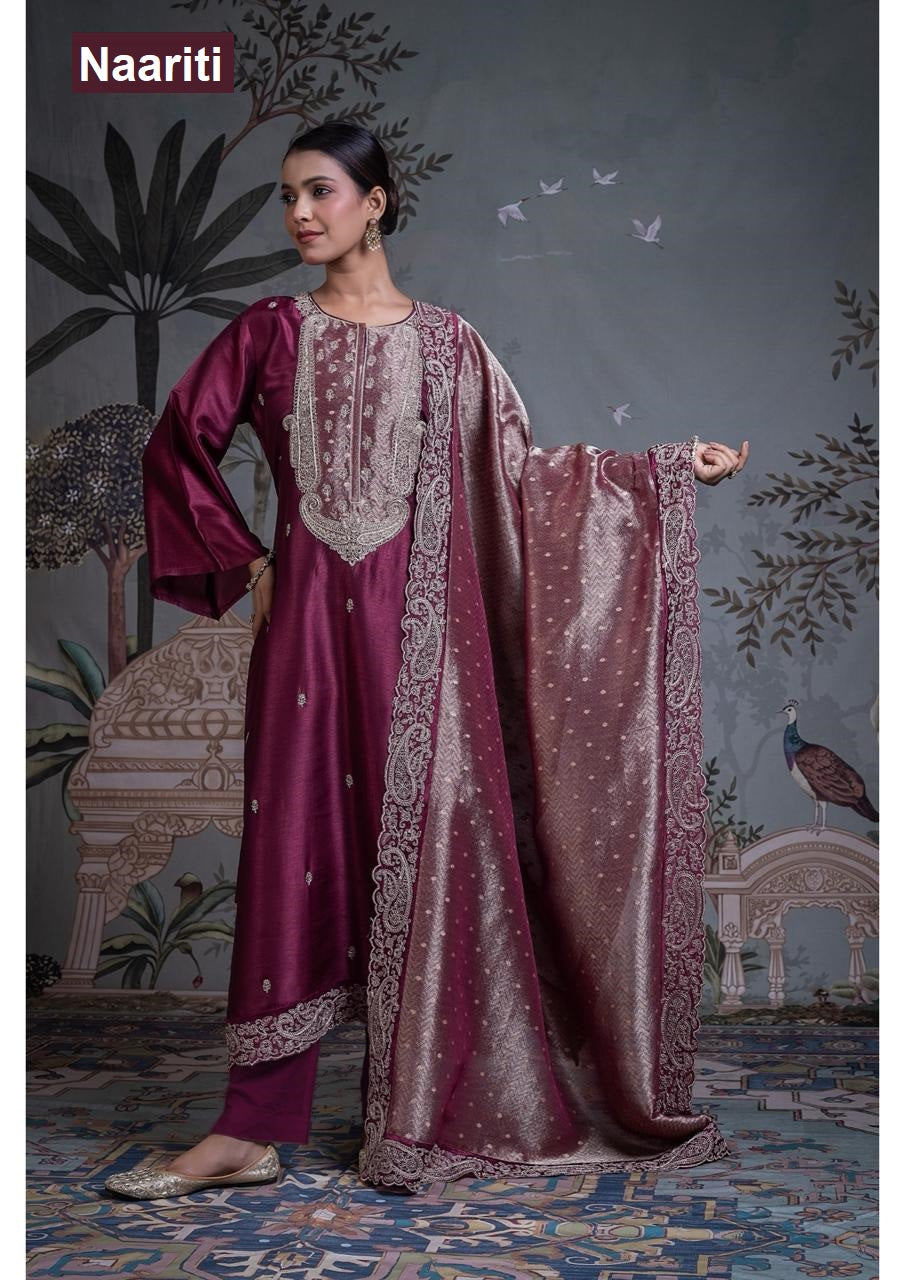 Surkhab 2787 Naariti Silk Pant Style Suits Manufacturer