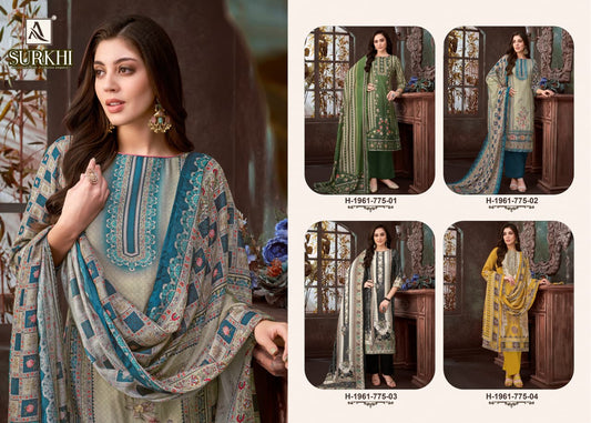 Surkhi Alok Viscose Simmer Karachi Salwar Suits Wholesale Price
