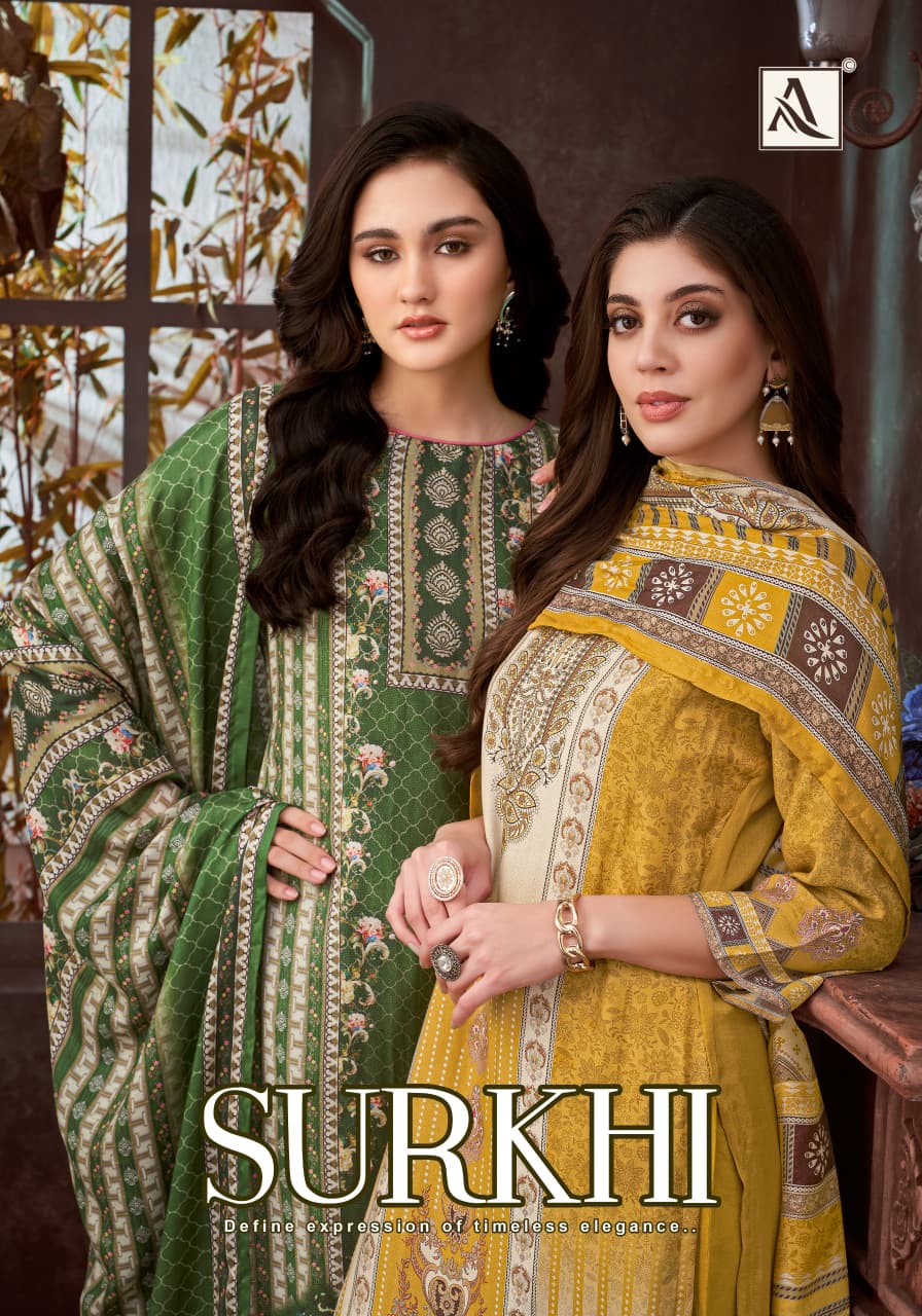 Surkhi Alok Viscose Simmer Karachi Salwar Suits Wholesale Price