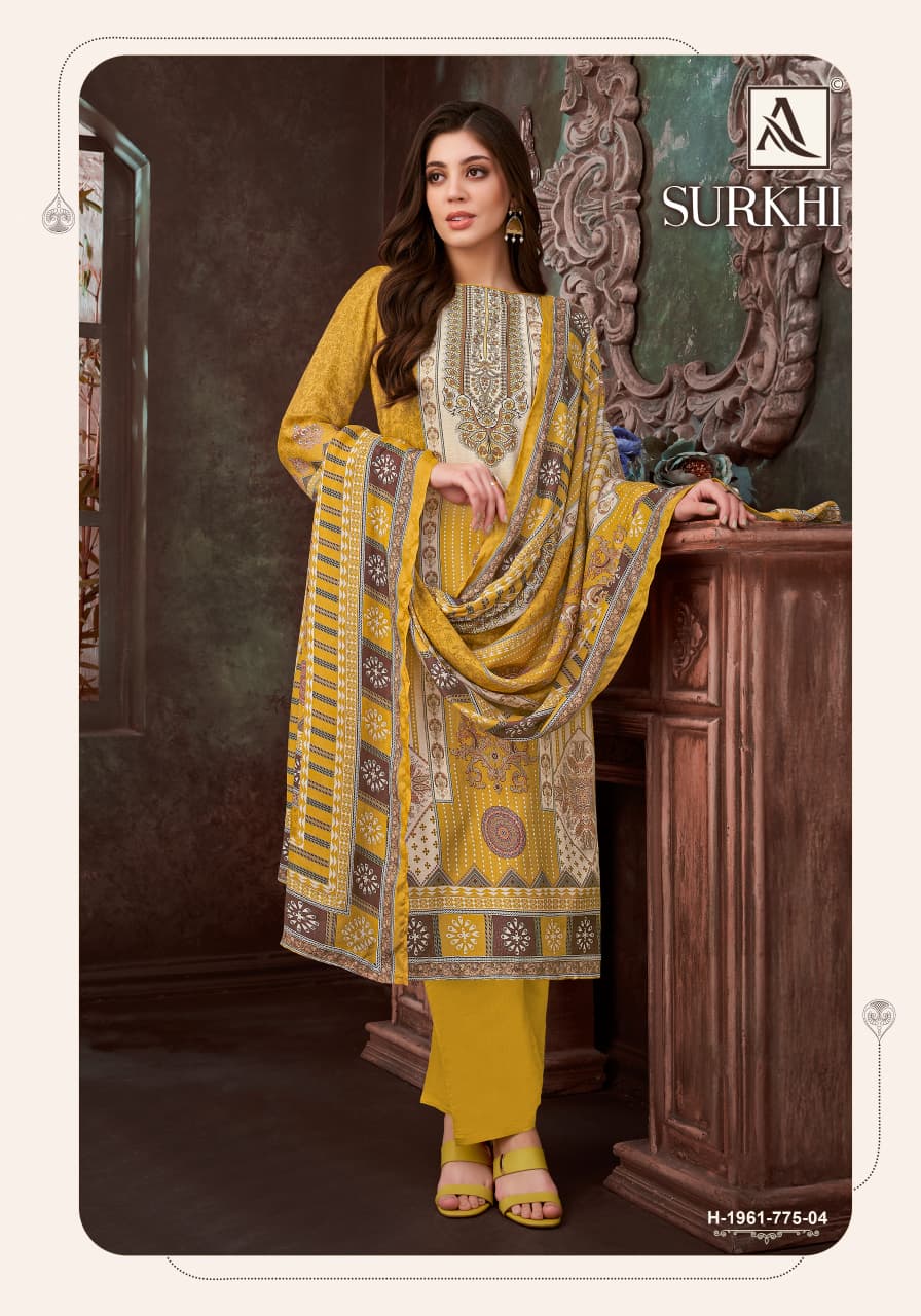 Surkhi Alok Viscose Simmer Karachi Salwar Suits Wholesale Price