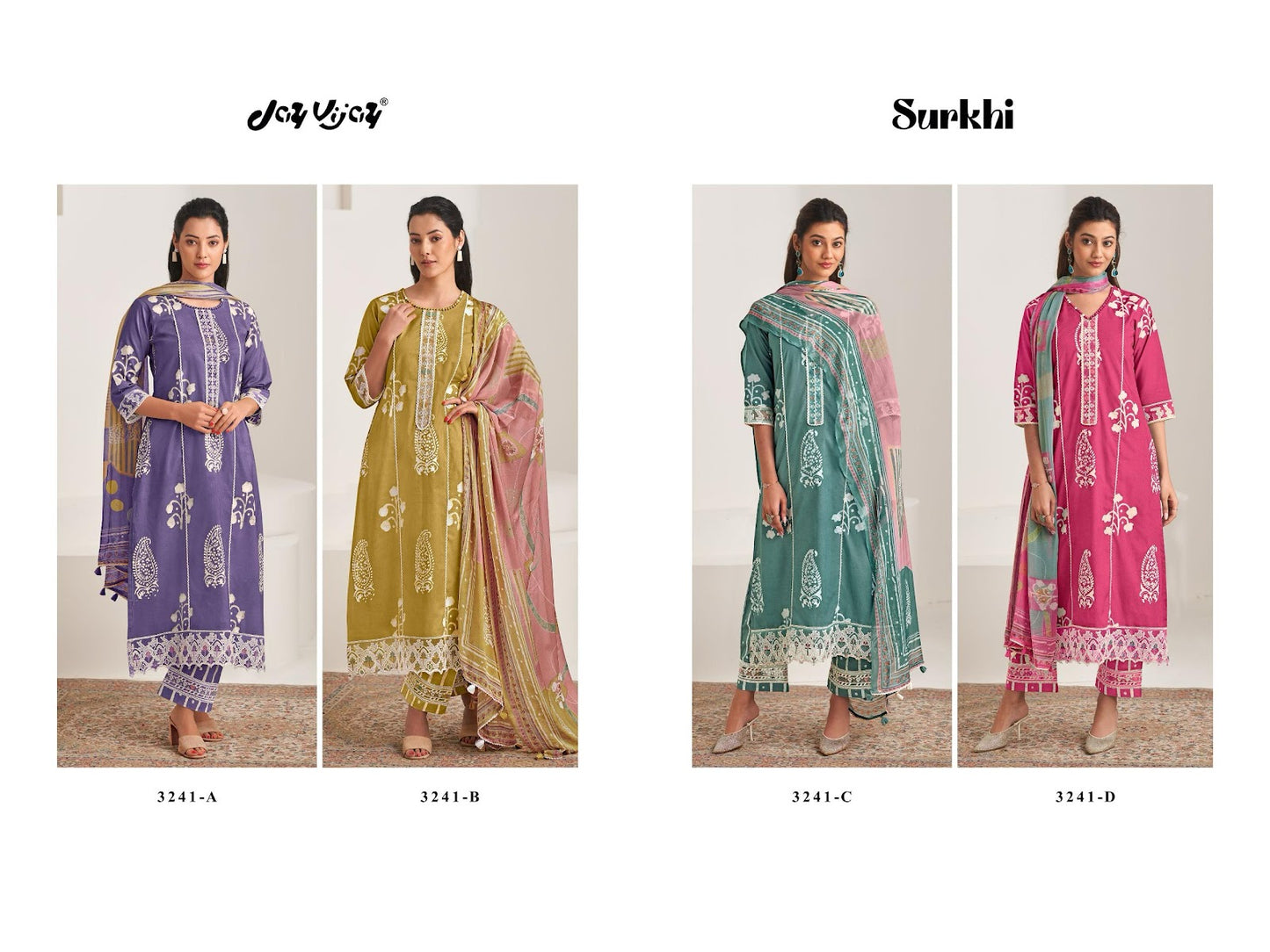 Surkhi Jay Vijay Cotton Pant Style Suits Supplier India