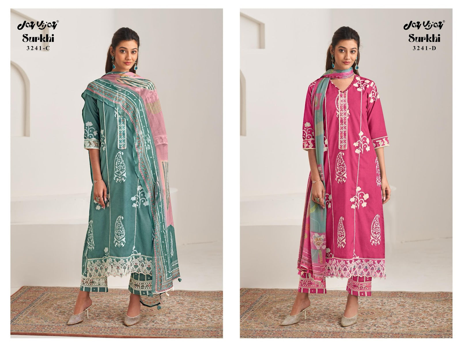 Surkhi Jay Vijay Cotton Pant Style Suits Supplier India