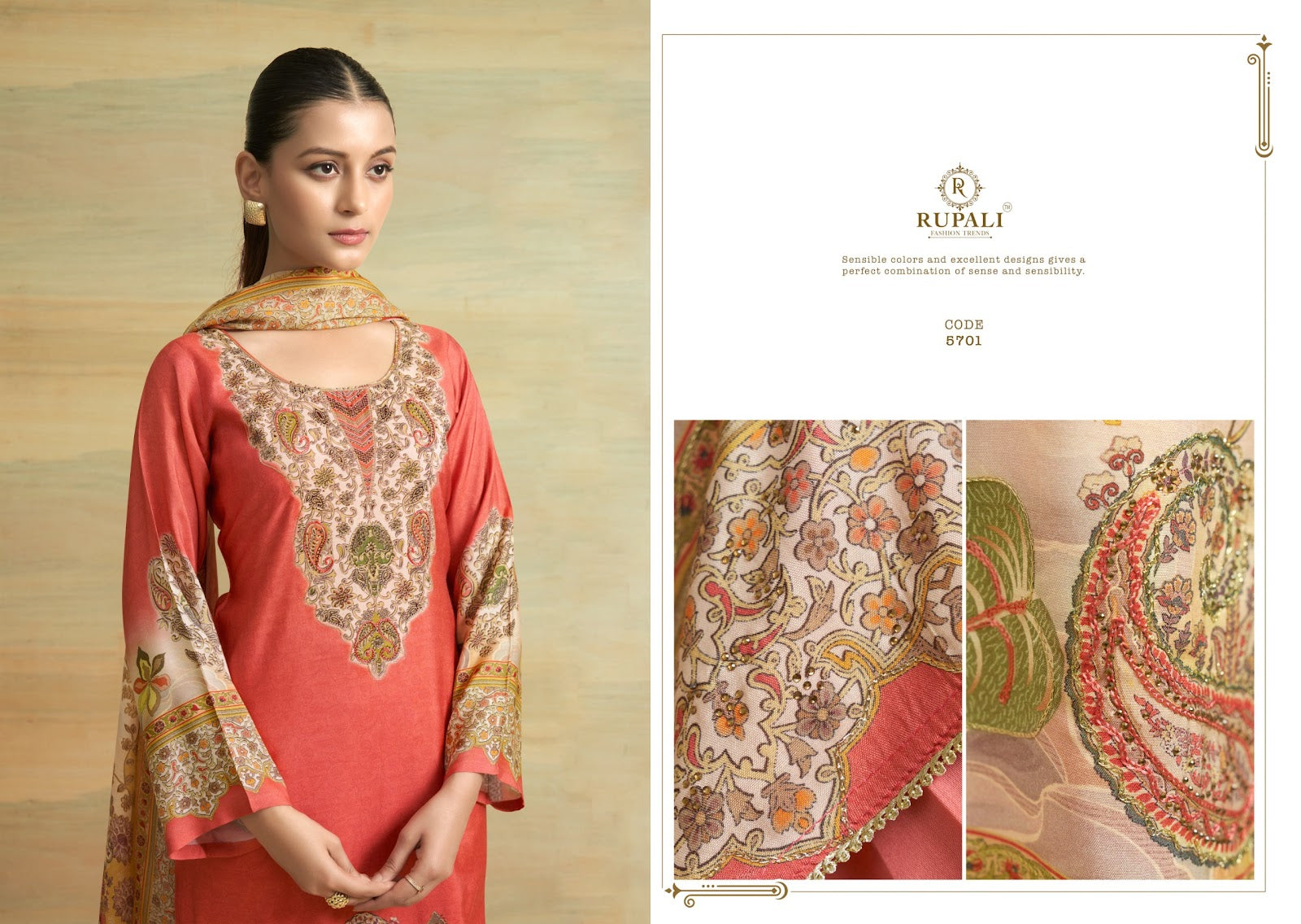 Surkhi Rupali Viscose Muslin Pant Style Suits Supplier Gujarat