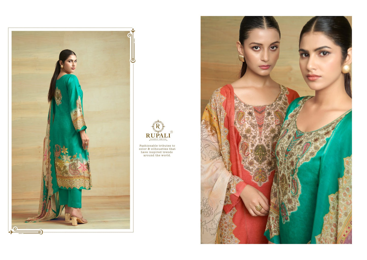 Surkhi Rupali Viscose Muslin Pant Style Suits Supplier Gujarat