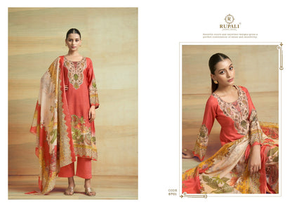 Surkhi Rupali Viscose Muslin Pant Style Suits Supplier Gujarat