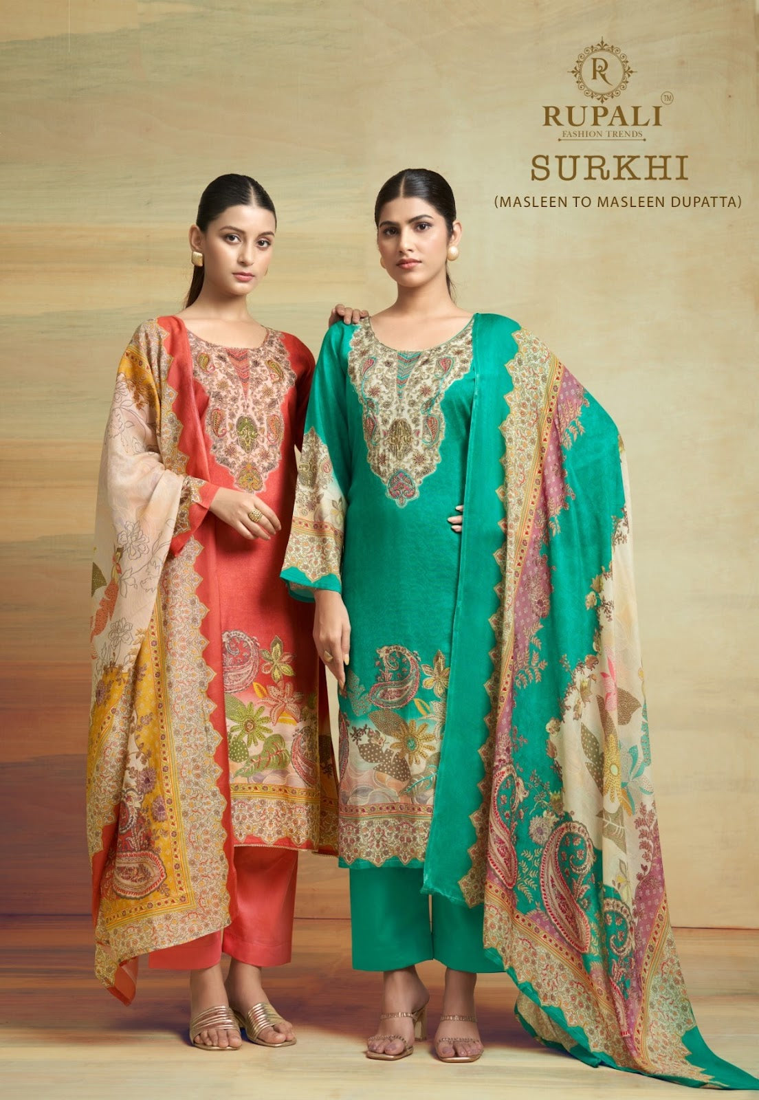 Surkhi Rupali Viscose Muslin Pant Style Suits Supplier Gujarat