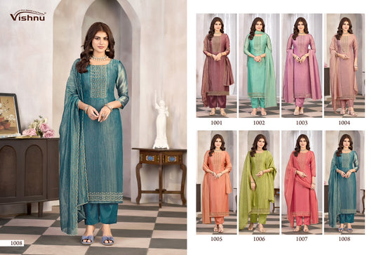 Surkhiyaah Vishnu Impex Salsa Silk Pant Style Suits Manufacturer