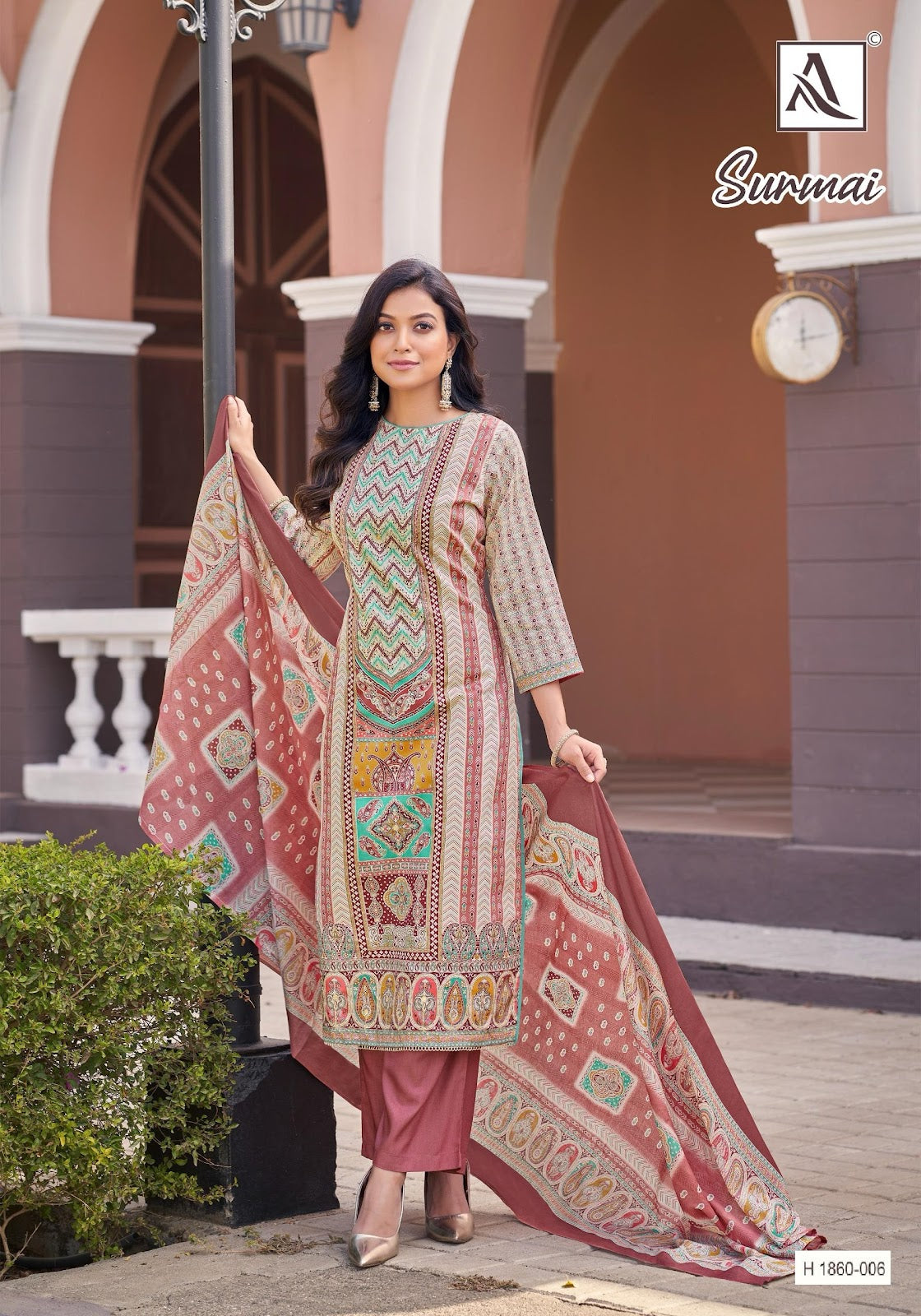 Surmai Alok Pure Zam Karachi Salwar Suits Wholesale Price