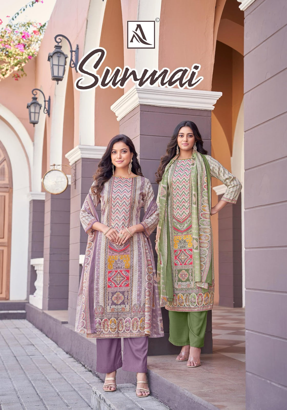 Surmai Alok Pure Zam Karachi Salwar Suits Wholesale Price