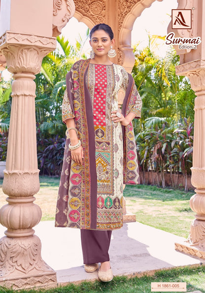 Surmai Edition 2 Alok Pure Zam Karachi Salwar Suits Exporter India