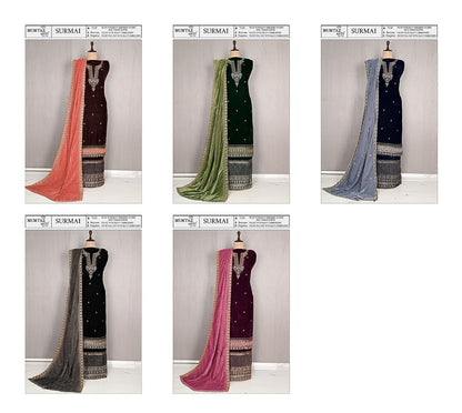 Surmai Mumtaz Arts Velvet Suits Supplier Ahmedabad
