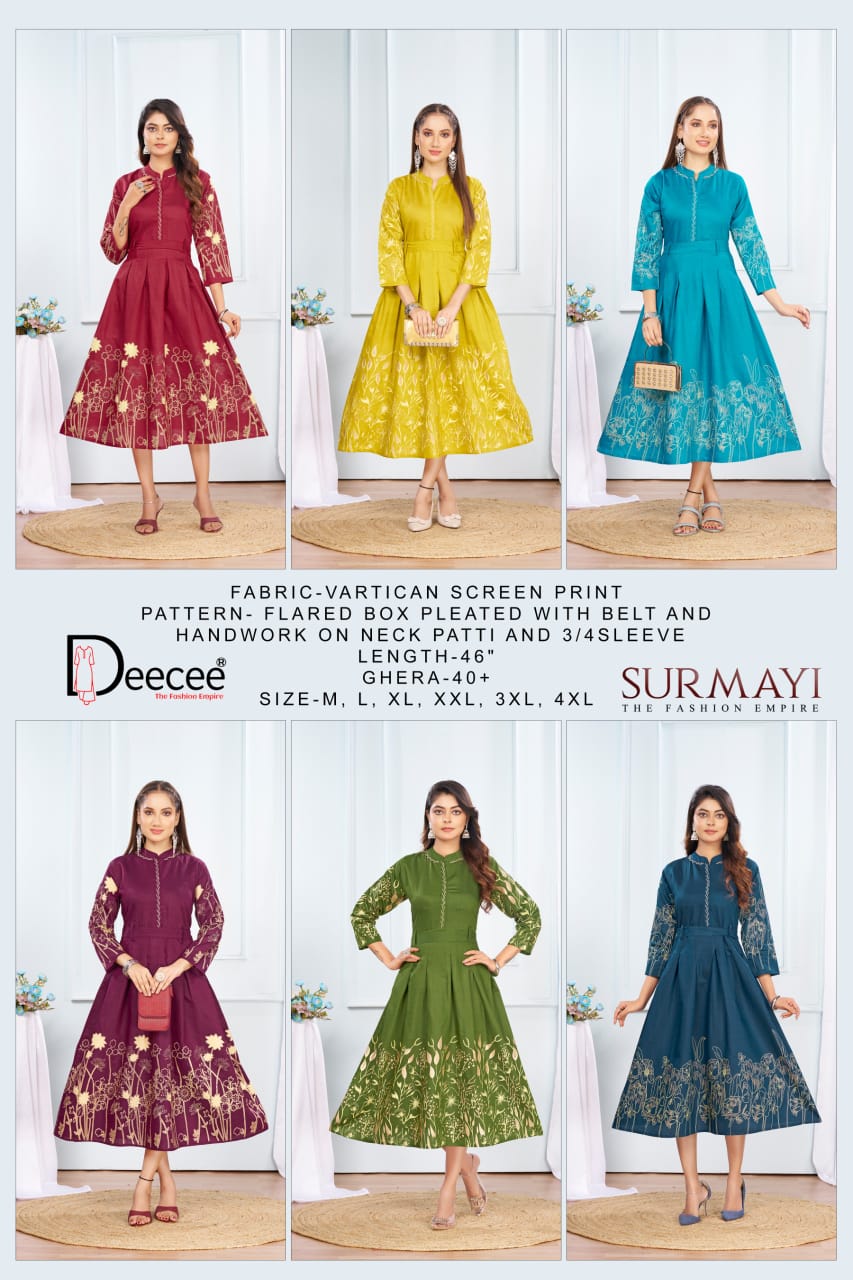 Surmayi Deecee Vatican Anarkali Kurtis Manufacturer India