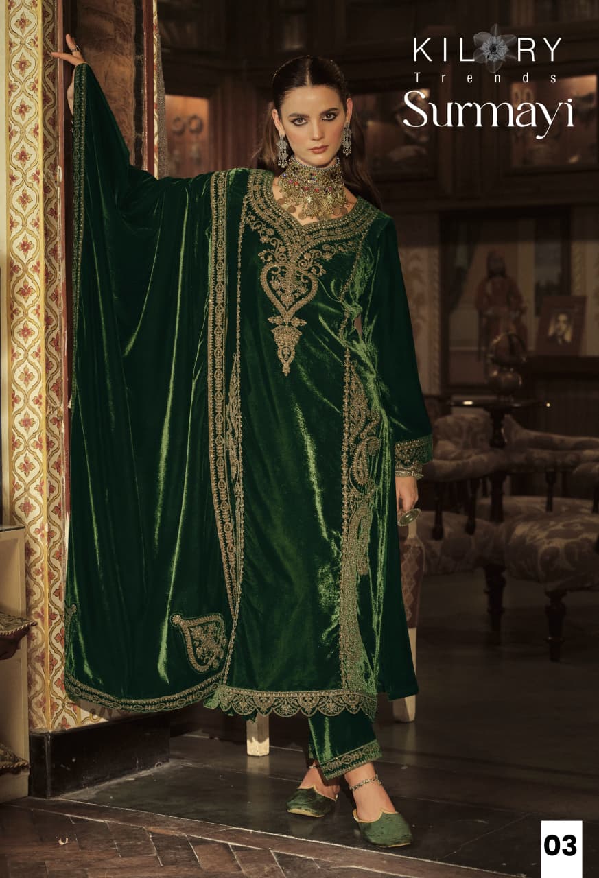 Surmayi Kilory Velvet Suits Exporter
