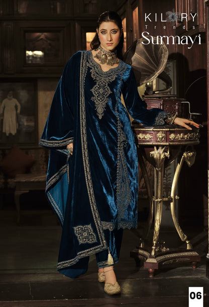 Surmayi Kilory Velvet Suits Exporter